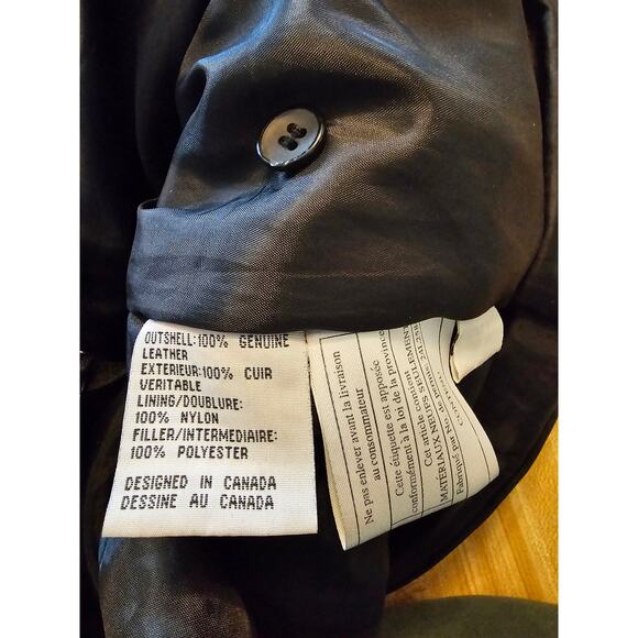 PELLE CUIR Black Smooth Leather COAT Lining Men's size XL Gift - Picture 9 of 10